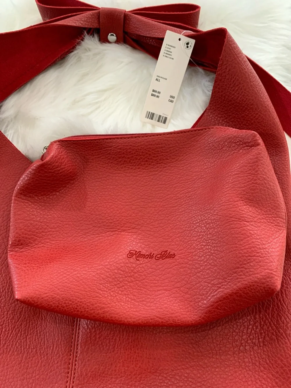 Kimchi Blue Boston Bow Faux Leather Hobo Bag